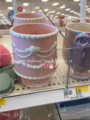 @target this makeup brush holder is too cute 🩷 #fyp #target #targetfinds #targetbullseye #targetbullseyefinds #coquette #coquetteaesthetic #girlythings #shopping #bullseyeplayground #makeupbrushholder #bows #cute #girly 