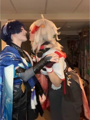 The heart was hard 😔 @bambs  #kazuscara #kazuhacosplay #scaramouche #wanderercosplay #GenshinImpact #hoyocreators 