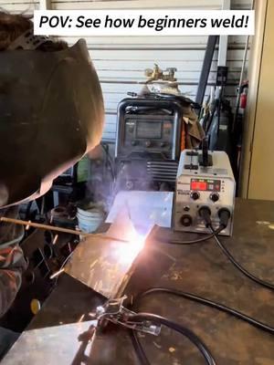 The new welder in action! #simder #simderwelders #mig140s #2in1 #migwelding #stickwelding #welder 