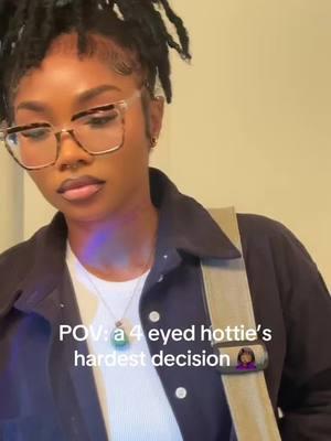 Trying to find the the perfect glasses to go with your fit for the day is crazyyyy😭😂🤦🏾‍♀️ #girlswithlocs #locs #girlswithglasses #locgang #locstyles 