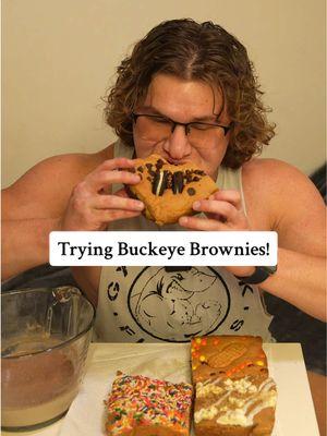 Trying @Buckeye Brownies #buckeyebrownies #brownies #desserts #Foodie #foodreview #bulking #gymbro #muckbang