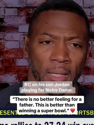 Ryan Clark speaks on watching his son Jordan play for #NotreDame and heading to the #NationalChampionship 🥹 #cfb #fatherson #football #family