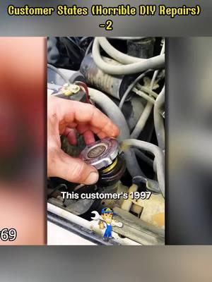 Customer states (Horrible DIY repair) -2 #customerstates #justrolledin #compilation #mechanic #tubor 