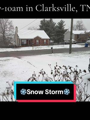 First snow of the year! #snowstorm #clarksvilletn #tennessee #winterweather #snowday #snowfall #ftcampbell #timelapse #winterstorm #flurries #snowtok 