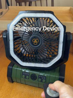 Everyone should have at least one of these for any kind of emergency. This is three emergency devices in one: an LED light, a 4 speed fan and a built in power bank to charge your devices. It’s lightweight and portable so you can take it with you anywhere and it’s great for camping, too! #emergencydevice #hurricaneseason #emergencyprep #emergencypreparedness #newyearnewaura #portablefan #campingfan #campinglife #campinghacks 