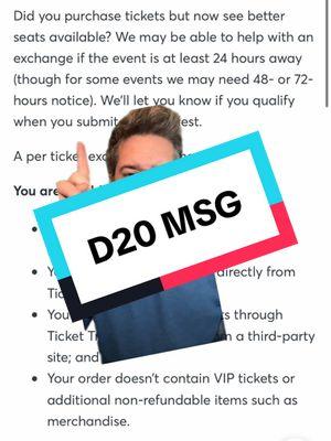 Attention Dimension 20 fans: You can exchange your tickets to Gauntlet at the Garden for better seats! #dimension20 #d20 #gauntletatthegarden #madisonsquaregarden 