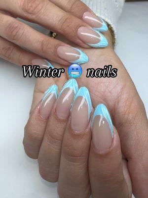 Winter nails  . #bluenails #winternails #gelxnails #gelnails #3dnails #nailinspo #nails2025 #westcovinanails #covinanails #lapuentenails #pomonanails #ontarionails #chinonails 