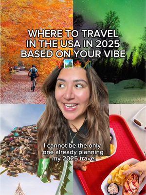 This is your sign to go on trips that match your vibe in 2025. 💫 Whether that's chasing the Northern Lights or finding lobster roll heaven, these USA recos will make your group chat jealous: 🌌 Adventure: See the Northern Lights in Anchorage, Alaska, or rev up your adrenaline in Moab, Utah, with ATV rides and whitewater rafting. Want something unexpected? Dollywood in Tennessee is adventure, Dolly Parton-style! 🎢 Family Time: Universal Orlando’s Epic Universe is opening this year—hello, brand-new attractions! Or head to Hersheypark, Pennsylvania, for a chocolate-fueled day feat. coasters and treats. 🦞 Foodie Vibes: Portland, Maine = lobster rolls that melt in your mouth. BBQ in Kansas City, Missouri? Iconic. Don’t miss the delicious Tex-Mex food in San Antonio, Texas either.  🌿 Wellness Gurus:  Yosemite’s glamping scene is what relaxation looks like, but Stowe, Vermont, during peak fall colors? That’s therapy for your eyes and your soul. #VisitTheUSA #BookThatTrip #TravelGoals #2025Resolutions #OutdoorAdventure #TravelTips #ThingsToDo #TravelTikTok #TravelBucketList #2025Travel #USATravel @Travel Alaska @Visit Orlando @VISIT PA @VisitCalifornia @Visit Arizona