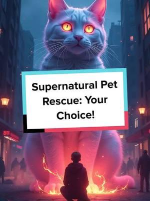 Imagine rescuing a pet with magical powers! Will you take the leap? Choose wisely! #MagicPets #Supernatural #choices #Adventure #PetRescue