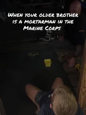 When your older brother is a Mortarman in the Marine Corps, you talk your Dad into using your bottle rocket stash as a mortar 😂 #usmc #mortarman #littlebrother #marinecorps #bigbrother 