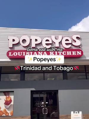 Popeyes located near Trincity Mall📍😋 I love Popeyes in Brooklyn New York but down here in the Caribbean it hits different. So flavorful and delicious and let’s be honest, the way they treat their chickens out here is a lot more humane. Chickens and Cows get to live in the sunshine and eat real grass. It’s a beautiful site to see. Overall Popeyes is delicious. Where should I go next? My soca song comes out January 24th pre save link in the bio. Make sure to follow me on YouTube to listen to my music as well as Spotify on iTunes. @@popeyestt##popeyestt##trinidadandtobago##gabbyfe##fyp##popeyes##socamusic##newmusic##trinichicken##trinifood##friedchickensandwhich##chickensandwich