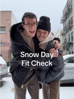 Love a good snow day at home with my boyfriend #boyfriend #boyfriends #couplefitcheck #OOTD #lgbt #nycfashion #creatorsearchinsights @Cole Buxton @EILEEN FISHER @G.H.BASS @FARFETCH @Warby Parker @Converse @carhartt 