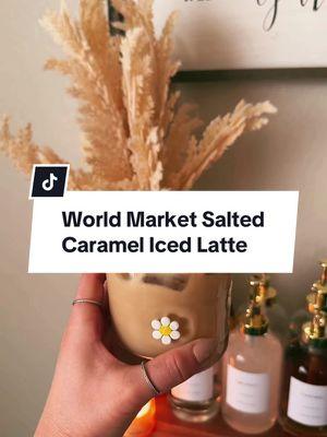 I am partnering with @World Market this month for the BEST Salted Caramel Iced Latte🌿✨ Recipe 1-2 shots espresso 1 tbsp caramel sauce Ice 1 oz salted caramel syrup 1 cup milk Cold Foam 3 tbsp heavy cream 2 tbsp milk 1 tbsp caramel sauce Caramel Stroopwafels for dipping  #worldmarketpartner #ad #discoverwodmarket #coffee #espresso #coffeeathome #coffeerecipe #coffeebar #shoppingasmr #shopping #worldmarketfinds #caramel #worldmarket #caramellatte #icedlatte #stroopwafel #aesthetic #homedecor #cafelivcakes #livcakes #Recipe #coffeetiktok #spring #sponsored 