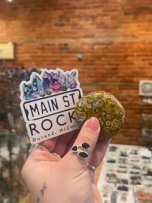 Come check out Main Street Rocks! Five locations !! 💜#mainstreetrocks #michigan #durand #clawson #houghton #lakecity #tampa #rockshop #crystalshop #fyp #crystals #fossils #magical #Love 