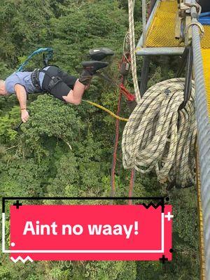 Bungee jumping in Costa Rica! Well he did anyways lol @Jon Carnahan #yolo #costrica #bungeejumping #roadsideattractions #aintnoway #fyp #scaryasf @Amanda.Crouch 