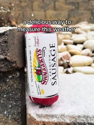 no ruler, no problem! stay safe and warm all!  #swaggertysfarmsausage #easttennessee #southerncooking #southernfood #snowday