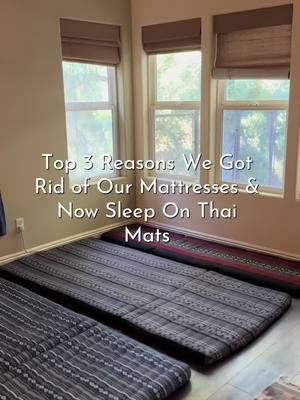 Top 3 reasons we got rid of our mattresses & now sleep on thai mats✨Visit www.aliasherbals.com for more details on our shop’s offerings🌿 #sleep #posture #lowtoxliving #lowtox #bed #fyp #foryoupage 