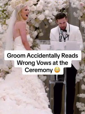 Danny gave the audience a sneak peek of the honeymoon vows! Haley's reaction is priceless 😳😂  🎥: Heartbeat Films @Wedding Videographer  Head to the link in bio to see more of Haley + Danny's beautiful New Orleans wedding. #weddingvows #funnyvows #weddingblooper #neworleanswedding 