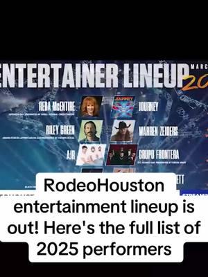 RodeoHouston entertainment lineup is out! Here's the full list of 2025 performers  #news #tiktoknews #newsoftiktok #viral #fyp  #texas  #texasnews #houston #htown #tiktoknews #houstontexas #lineup #entertainment #rodeo #rodeohouston #hlsr #2025 