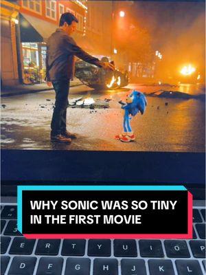 Why Sonic was so Tiny in the first movie #sonicthehedgehog #sonicmovie #sonicmovie3 #shadowthehedgehog #dreggman #drrobotnik #supersonic #movietok #filmtok 