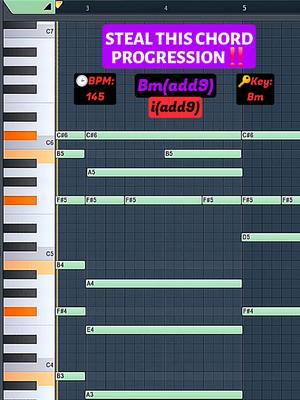 🎭 why so serious? ahh beat • • • • Bm(add9)👉A6👉Gmaj7(b5)👉A7/E👉F#sus4👉F#/A# 🕒~BPM: 145 i(add9)👉VII⁶👉VIma⁷(b5)👉VII⁷/IV👉Vsus⁴👉V/#VII 🔑~Key: Bm ° 📌"SAVE" so you don't forget. • • • The Bm(add9) opens with a somber elegance, its added ninth whispering a quiet unease, like the calm before a storm. From there, the A6 glimmers faintly, a fleeting moment of warmth that feels almost ironic against the shadowed backdrop. The Gmaj7(b5) takes the progression into unsettling depths, its diminished fifth creating a fragile tension, as if the ground beneath is shifting. When the A7/E arrives, it feels like a sly smirk—an ambiguous calm that masks something stirring beneath the surface. The F#sus4 lingers in suspense, holding its breath in a haze of unresolved tension, hinting at resolution yet refusing to commit. Finally, the F#/A# descends with quiet gravity, a wry acknowledgment of inevitability that leaves the air heavy with unspoken emotion. This progression feels like a knowing glance into the darker side of human emotion—enigmatic, introspective, and subtly provocative, perfect for moments when lightness feels like a distant thought. • • Like ❤️ Comment 💬 Follow @prod.bypaco 🔥 Follow @prod.bypaco 🔥 Follow @prod.bypaco 🔥 • TAGS: #flstudio #musicians #chords #musictheory #musicproducer #songwriter #midi #loops 