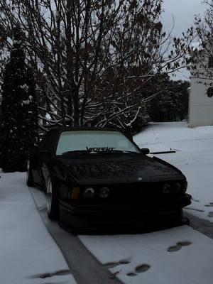 unfortunately couldn’t make it out of the driveway #bmw #e24 #635csi #widebody #snow 