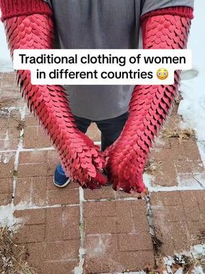 Traditional clothing of women in different countries #country #countries #flags #fyp 