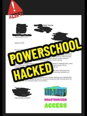 Powerschool has been hacked!! Nationwide data access of our childrens data!! #powerschool #fyp #hacked #usa_tiktok #MomsofTikTok #dadsoftiktok #fypシ゚viral 