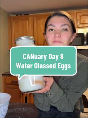 Come back next week for week 3 of CANuary!  #homesteadkitchen #canningandpreserving #canuary #canningforbeginners #cooklikeahomesteader #waterglassing #farmfreshegg #CapCut 