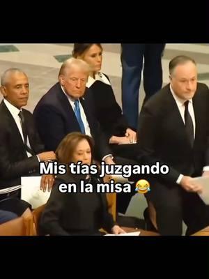 Igualitas 😂 // 🎥: X conquesecomeeso #donaldtrump #trump #barackobama #barack #jimmycarter #kamala #kamalaharris #president #usa #funeral #tia #tias #misa #meme #estadosunidos🇺🇸 #humor #somosmemes