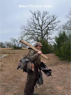 *This is a joke* Riley and I carry our own stuff + set the blind up while he places decoys #hunting #duckhunting #bestfriend #boyfriend #Sitka #Kuiu 