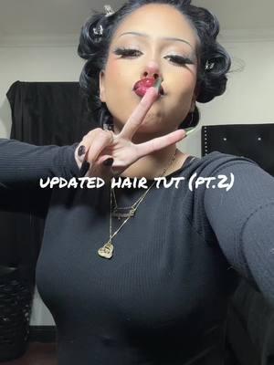 🥰🍒✨🖤 #hairtutorial #vintagestyle #vintagehairtutorial #fyp #viralvideo 