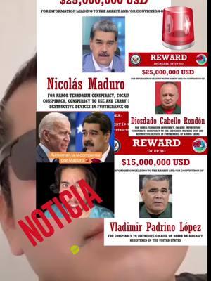 🇺🇸🇻🇪 El Departamento de Estado de Estados Unidos publica los pósters oficiales de las nuevas recompensas sobre Nicolás Maduro y Diosdado Cabello, además del nuevo en la lista, Vladimir Padrino López  #venezuela🇻🇪 #nicolasmaduro #ultimahora #ultimasnoticias #recompensa #jokerinformativo 