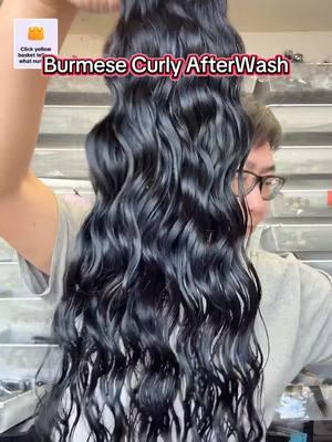 Burmese Curly After Wash. Nice and Luxury Giving. #tatihair #hairvendor #humanhair #hairfactory #burmesecurly 