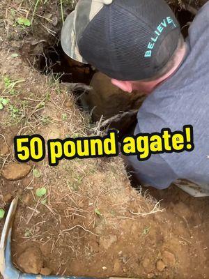 50 pound agate nodule! Found by @doncarnelian1 at Red Top in central Washington! #agate #record #rockhound #lucky #rocktok #crystals #redtop #geode 