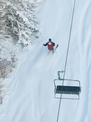 Ski Patrol gettin' after it❄️⛷️ #titusmountain #skititusmtn #powday #skipatrol #skitok 