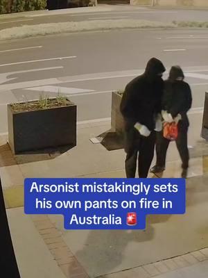 WATCH: A surveillance video captured the moment that suspects poured a flammable liquid over the front of a fast food store.  #austrailia #fire #arson #nbcdfw #video 