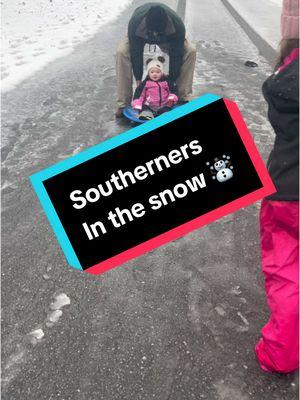 Snow day in Alabama ☃️ #snowday #snow #southernsnow #southernsnowday #alabama #alabamasnow #jamesspann #snowfun #sledding #babysfirstsnow 