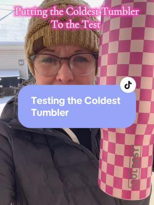 The Coldest Tumbler keeps drinks cold for 36 hours and hot for 13! I put it to the test in 20 degree weather and my drink was still hot! This is the best travel tumbler. I am a big fan of the Coldest Tumbler! #coldesttumbler #tumbler #testing #valentinesdaygift 