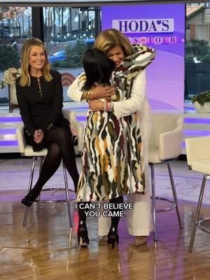 “You showed up and supported me,” @Simone Biles said to #HodaKotb after surprising her on her last day at #TODAYShow. 💙❤️