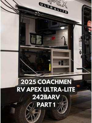 PART 1 | 2025 Coachman RV Apex Ultra-Lite 242BARV 💙 Interior Bar & Stools, Exterior Bar & Kitchen & Additional Exterior Features #generalrv #generalrvcenter #rvlife #rvtour #coachmenrv #traveltrailer 👉️ Discover more about the BARV in our #linkinbio & follow our Instagram for Part 2﻿