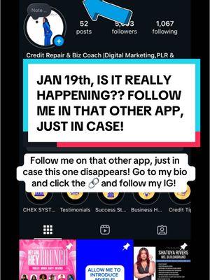 Follow me on IG ASAP! I’m going to help you become the plug and make money anywhere! Go to the bio and join my business mentorship! Learn how to make money off of these apps! REPOST!!  Copy & paste the link in your browser 👉🏽 https://www.instagram.com/msbuildabrand?igsh=bjBlZnl6Y3g3djg1&utm_source=qr.      #msbuildabrand #tiktokban #sidehustle 