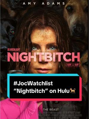 Nightbitch is here, and it’s strange, captivating, and oh-so-intense. Amy Adams delivers a performance that’s wild in a good way 🤔. Streaming now on @hulu #Nightbitch #JocWatchlist #whattowatch  #tvtok #tvguide #movies #moviestowatch #movietok #movierecommendation #moviereview #moviestowatch #showstowatch #netflix #netflixmovies #netflixrecommendation #netflixandchill #movienight