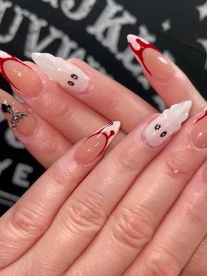 Spooky, creepy and cute nails by @totalglamstudio #lasvegas #vegas #gothsalon #vegassalon #goth #altsalon #altvegas #hairstylistoftiktok #vegasgoths #vegasnails #lasvegasartsdistrict 