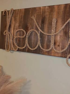 Rope name sign diy 🤎🤠 #ropenamesign #ropesign #namesign #nursery #nurserysign #cowboynursery #nurserydecor #babyboy #western #westernnursery 