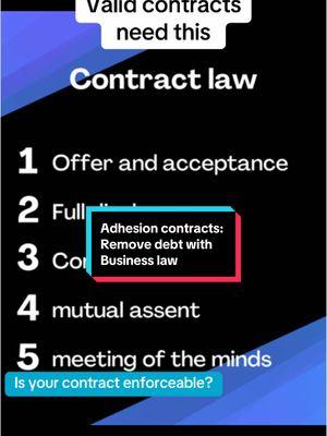 Reading contracts and finding violations can invalid most adhesion contracts. Learn business laws, contract law and UCC to learn more about getting out of debt due adhesion contracts. #contractlaw #unformconnercialcode #consimerrights #consumerlawsecrets #dischargedebt #removedebt 