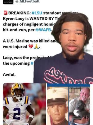 Star LSU receiver is wanted by the police . Terrible situation #kyrenlacy #lsu #lsufootball #nfl #football #fyp