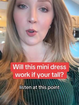 Valentine’s Day dress or st Patrick’s day outfit?? I’m torn. #minidress #ashtested #tallgirlfashion #TikTokShopLoveAtFirstFind #midsizegal #midsizegal #asvivid #momootd 