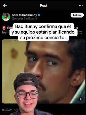 Bad Bunny confirma en “El Búho” que él y su equipo están planificando su próximo concierto. #badbunny #badbunnypr #dtmf #badbunnyfans #badbunnytour #greenscreen 