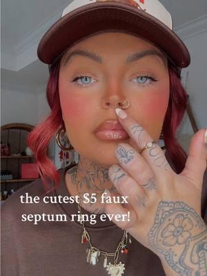 Might as well get another nose piercing.🤪 How do we feel? Yes or No? I love that I can wear this whenever I want to before I actually commit to getting the piercing.  #fyp #TikTokShop #septum #septumring #tiktokshopfinds #plussize #plussizefashion #plussizestyle #midsizestyle #mominfluencer #midsize #midsizeinfluencer #influencer #teamworkmakesthedreamwork #momblogger #makeup #makeupinfluencer #fypシ #teamwork #girlsgirl #tattoos #makeuptutorial #redhair #burgundyhair #influencer #OOTD #grwm #iykyk #midsizefashion #beautytips #viral #outfitinspo 